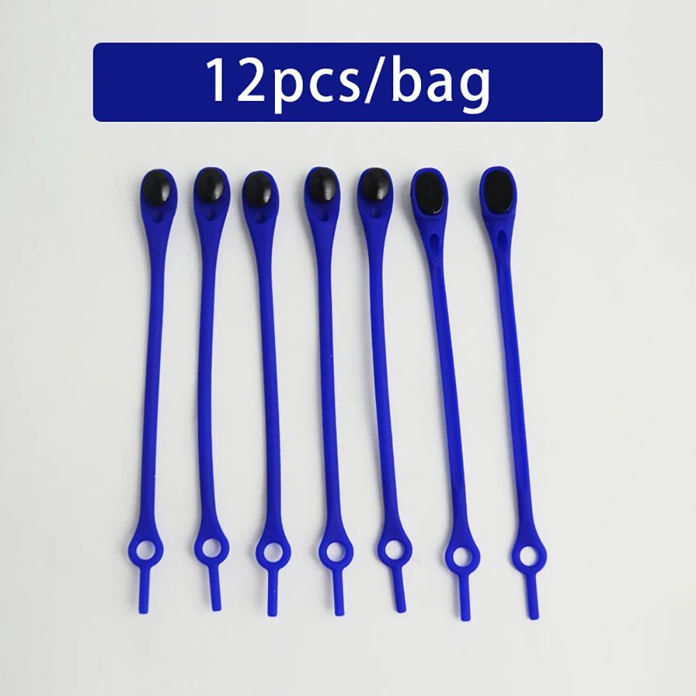 12 PCS No-Tie Stretch Silicone Shoelaces
