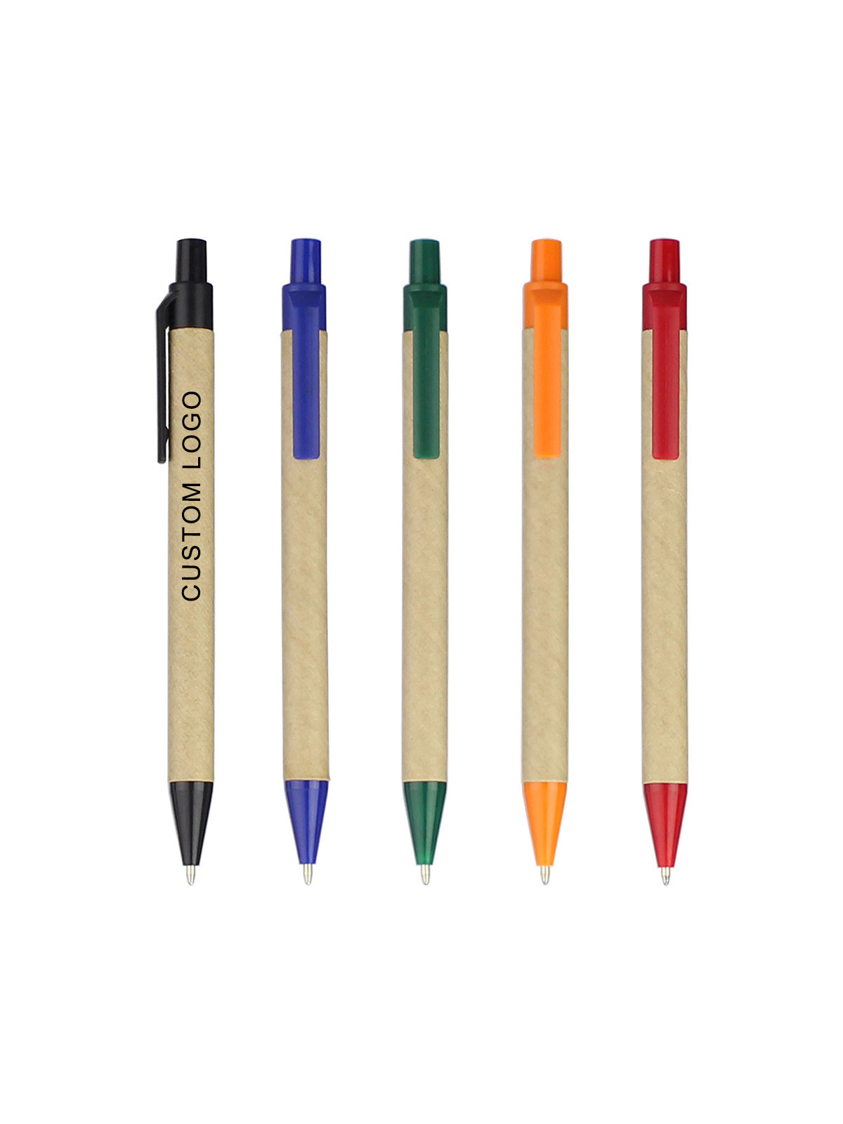 Eco Friendly Recycled Paper Pen Custom Logo Ballpoint Promotional Gift