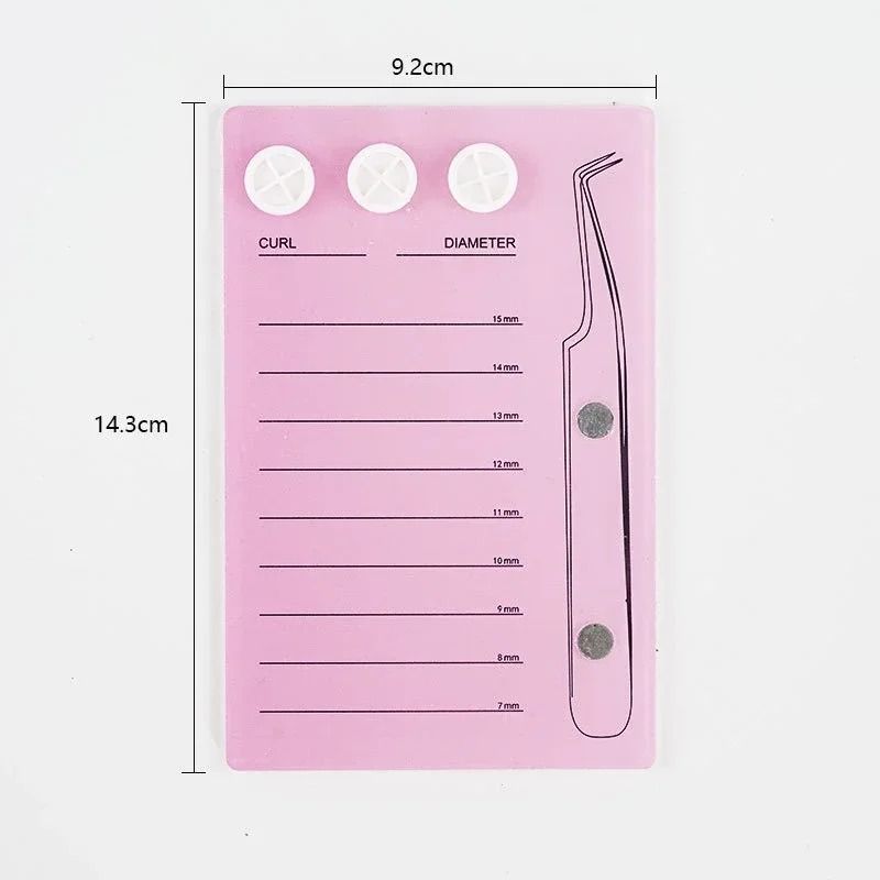 Magnetic Acrylic Eyelash Extension Scale Holder with Glue Pallet Cup