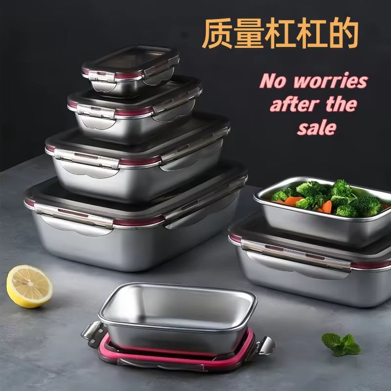 304 Stainless Steel Leakproof Bento Lunch Box Travel Food Storage Container