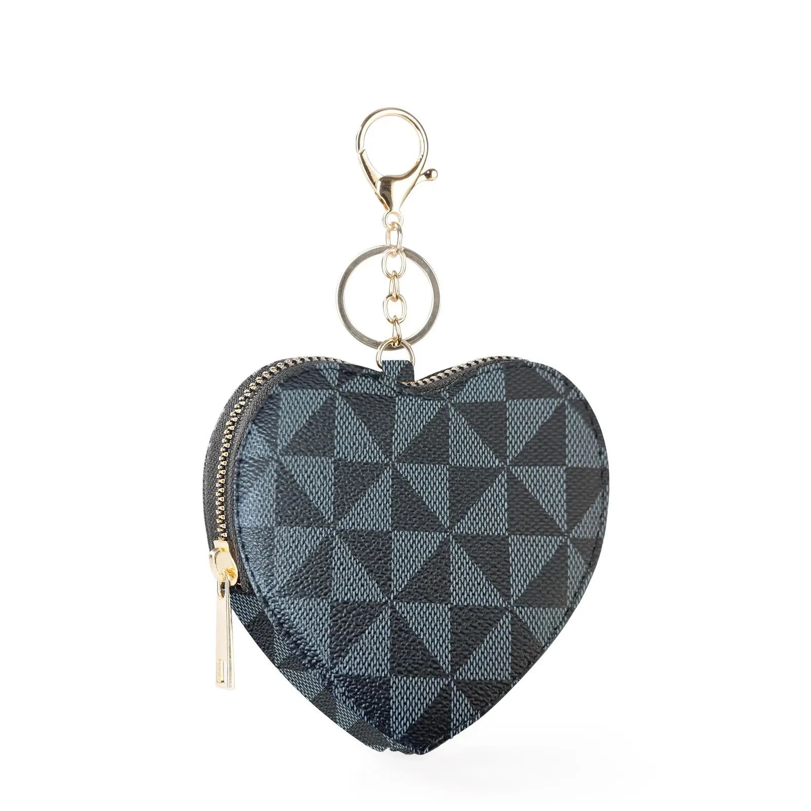 Heart Shape Leather Coin Pouch