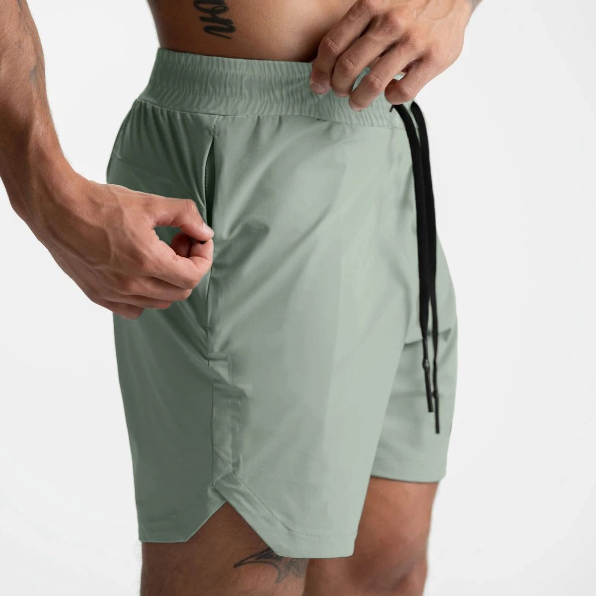 Men Quick Dry Single Layer Woven Running Shorts Casual Fitness Sports
