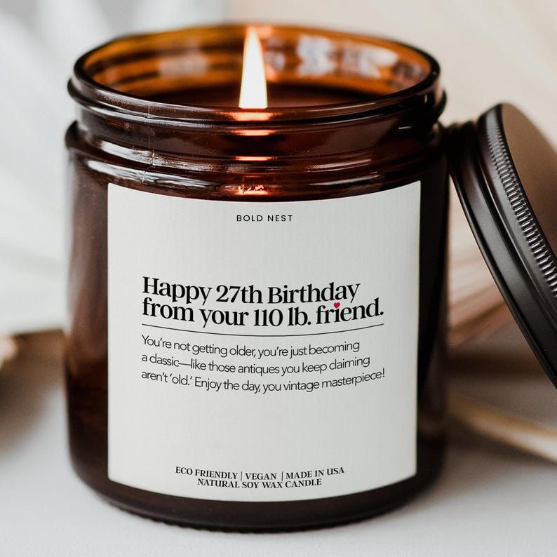 Personalized Funny Best Friend Candle Gift Birthday Friendship Candle