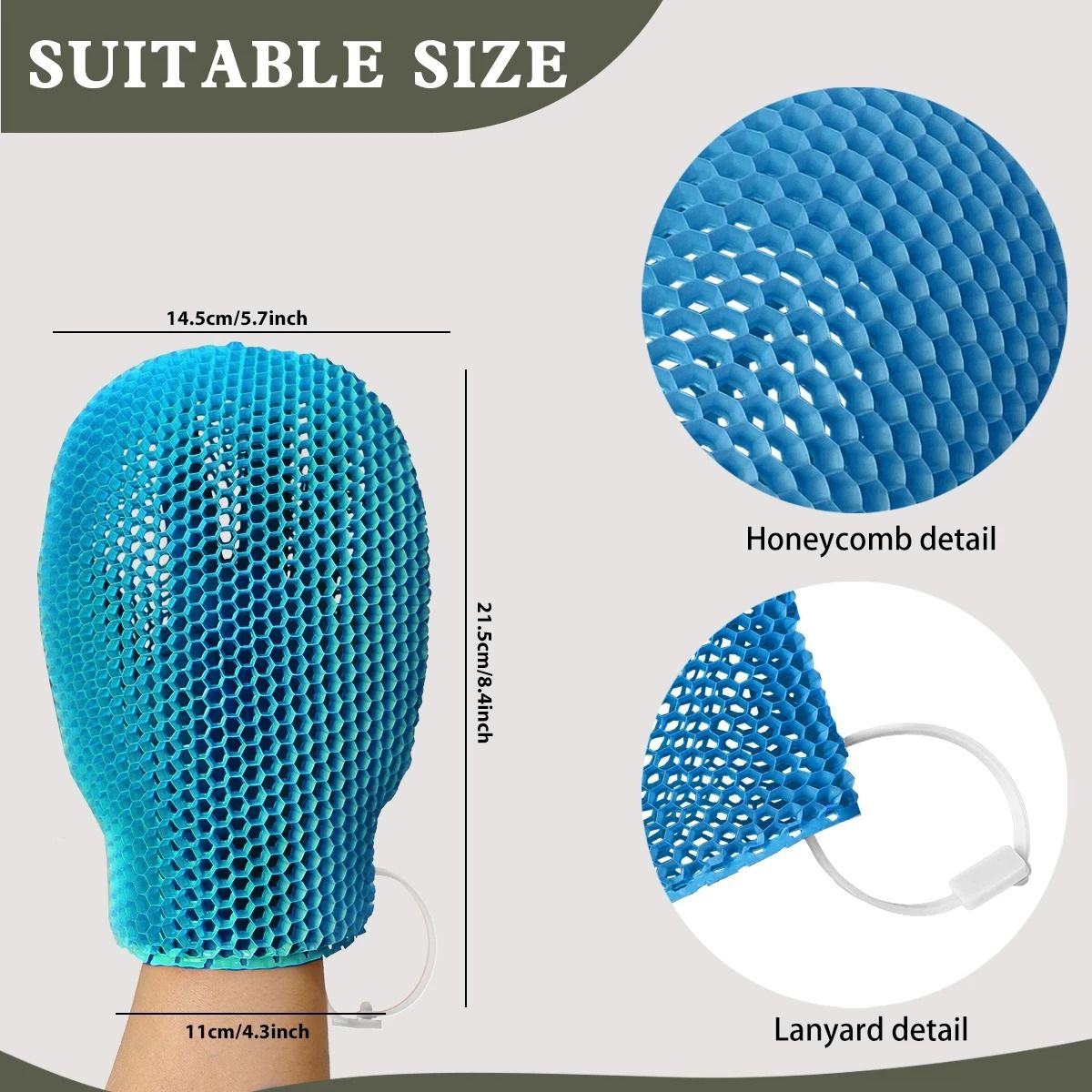 Honeycomb TPU Gentle Scrubbing Gloves