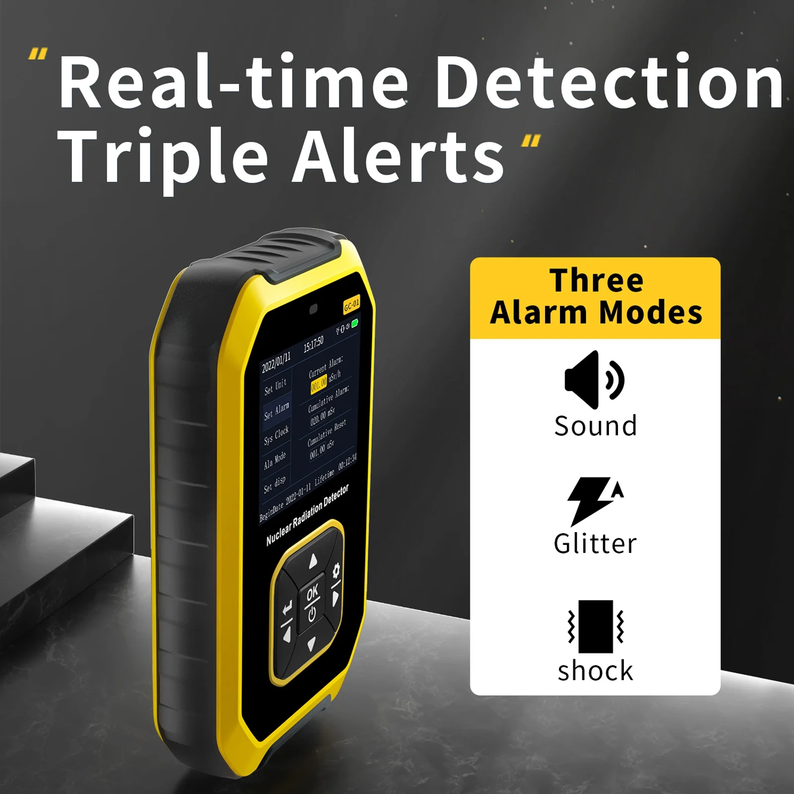 Digital Radiation Test Meter for X-Ray Monitoring of Marble Tiles and Surface Safety