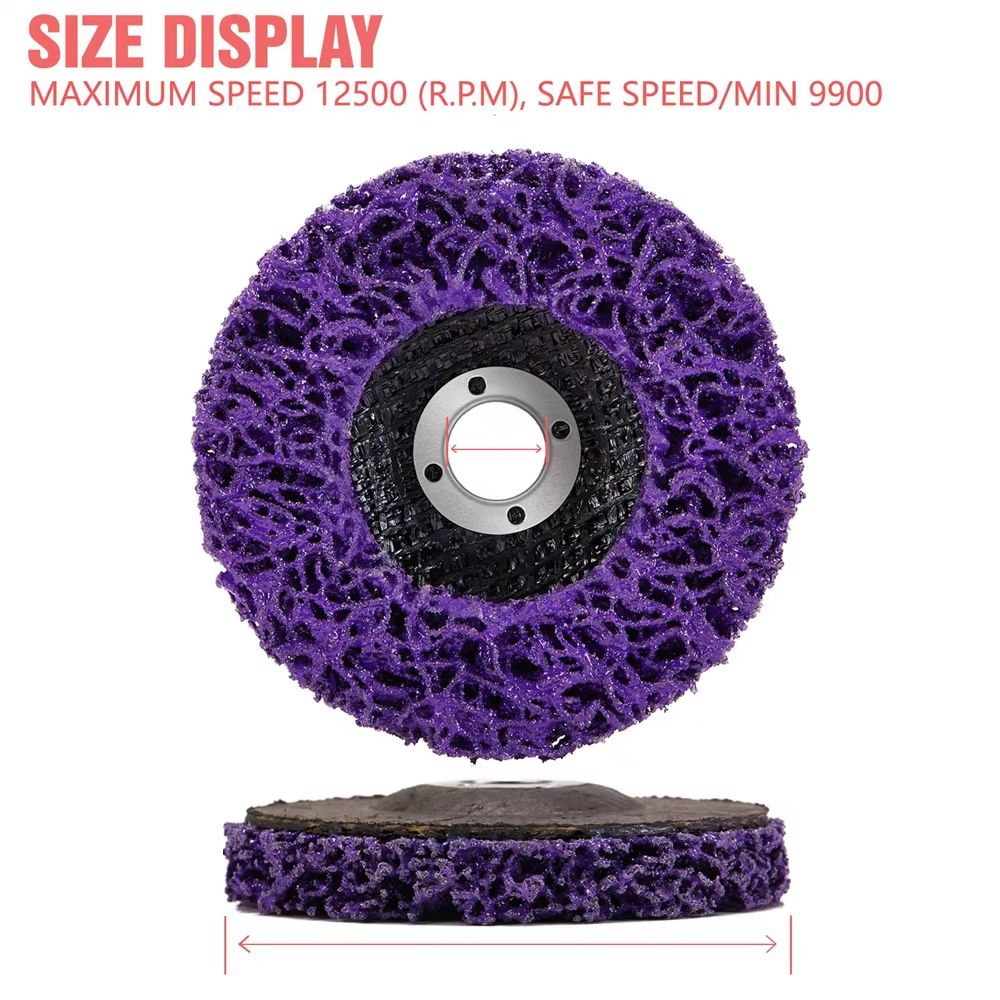 Coral Disc Poly Strip Abrasive Wheel – 100/115/125mm Paint & Rust Removal for Angle Grinders