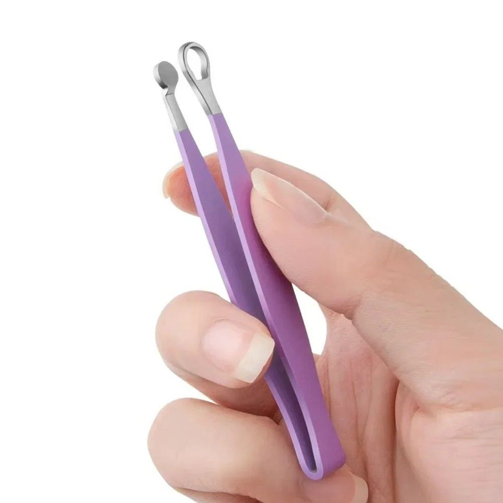 Stainless Steel Nose Hair Trimming Tweezers Eyebrow and Facial Hair Cutter Grooming Tool for Men