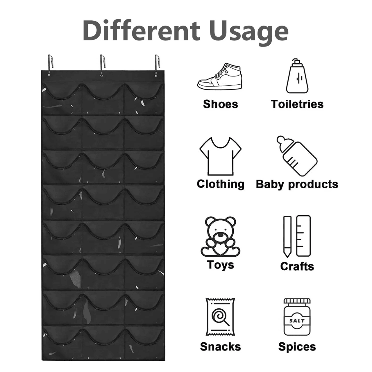 CapKeeper 24 Pocket Hanging Hat Organizer with Clear Protective Pockets