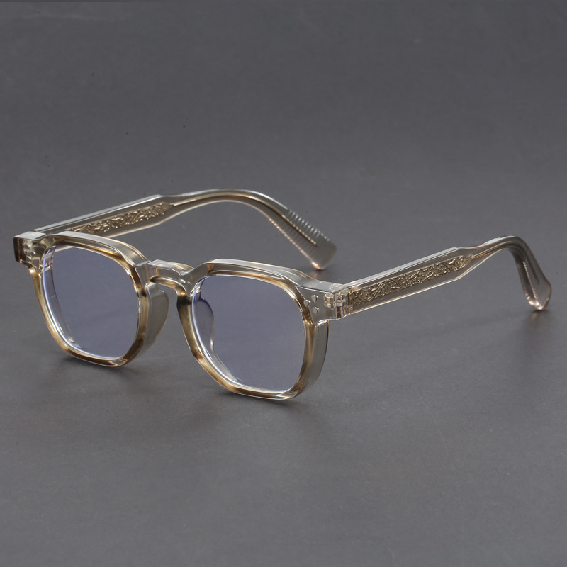 Retro Square Blue Light Blocking Glasses Thick Frame Anti Radiation Eyewear