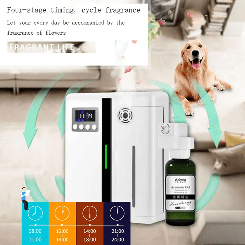 Scent Machine Aroma Diffuser Wall Mounted Hotel 160ML Aroma Diffuser With Fan Inside