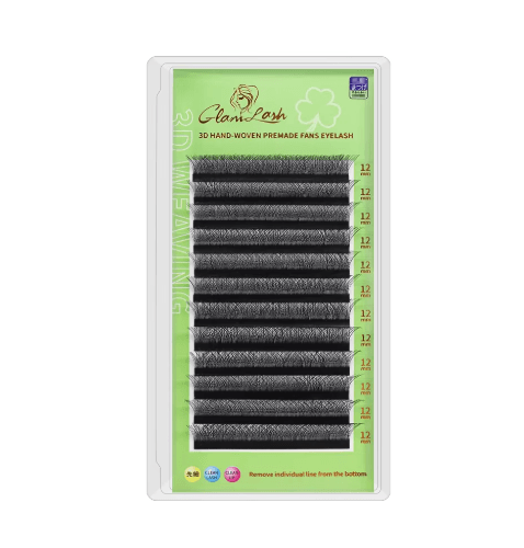 GLAMLASH L / LU / M W-Shape 3D Premade Volume Lash Extensions – Soft Faux Mink YY Style