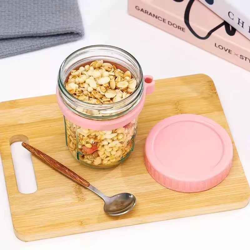 Glass Overnight Oats Container (1pcs)
