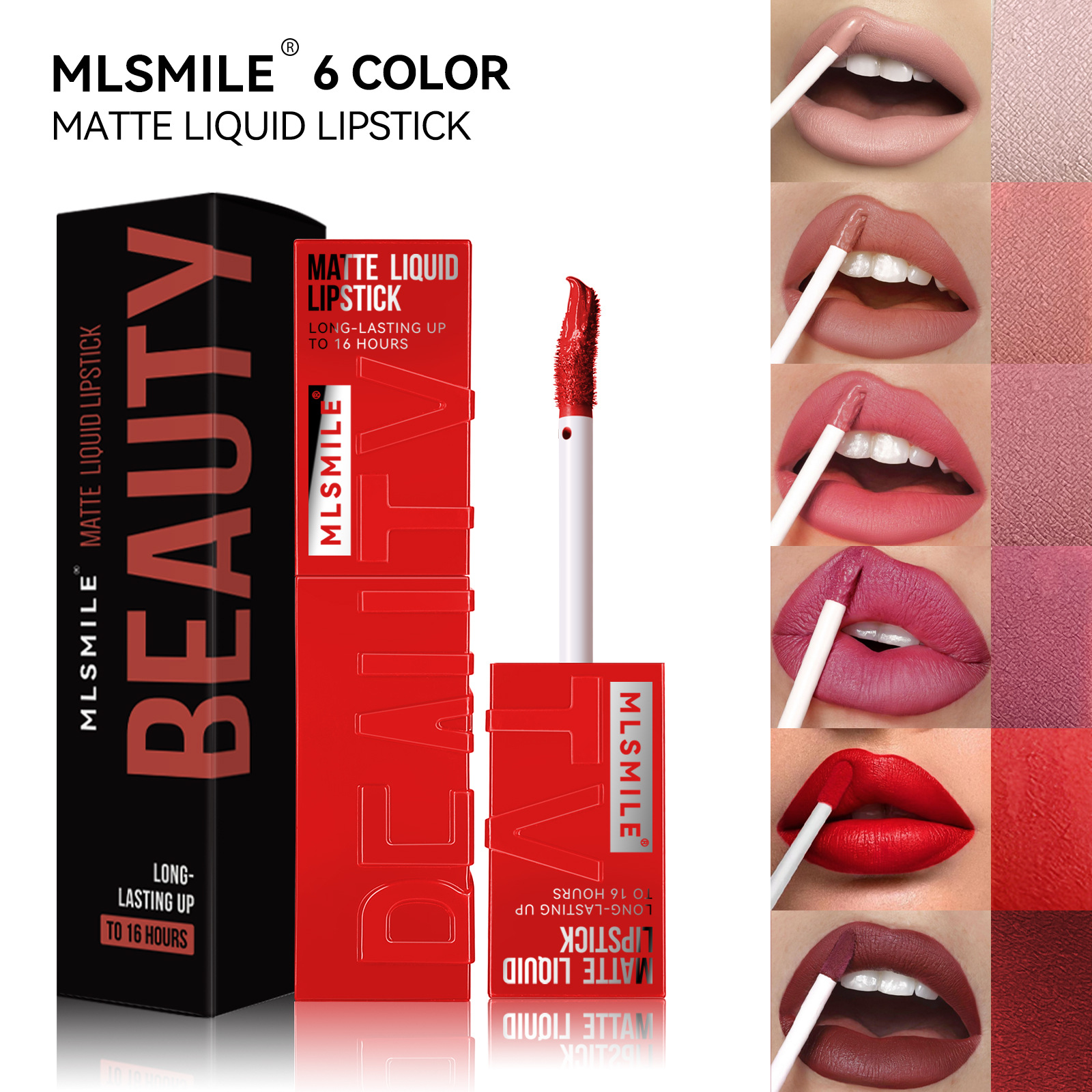 3D Matte Lipstick, Velvety Satin Gloss Liquid Matte Lip Color, Waterproof Long Lasting Glaze, Non Stick Cup, Comfort Fit