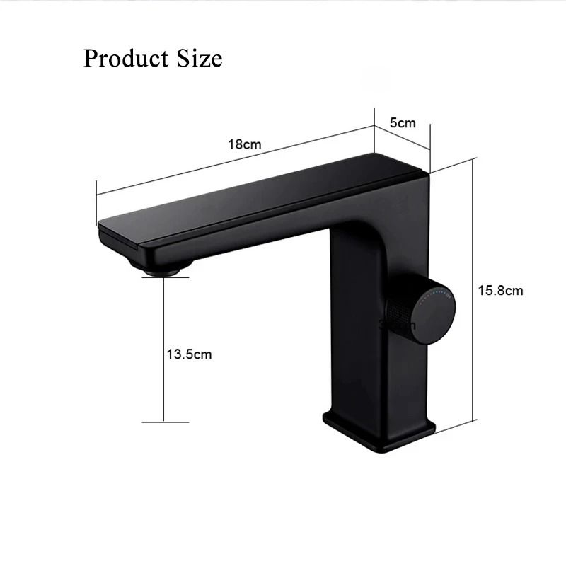 Digital Display Bathroom Basin Faucet with LED Brass Deck Mounted Hot and Cold Water Mixer