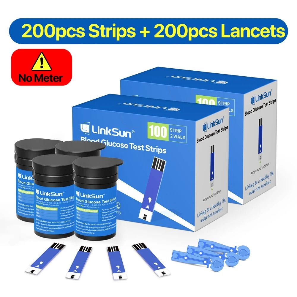Blood Glucose Meter Testing Kit with Test Strips and Lancets