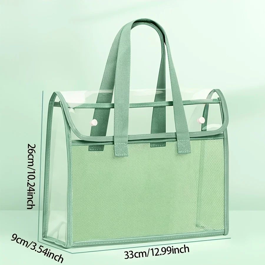 Expandable Waterproof Document Folder with Large Capacity Transparent File Bag