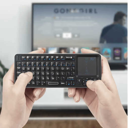 Rii K06 Mini Bluetooth Keyboard Backlit 2 4GHz Wireless Keyboard with IR Learning Touchpad
