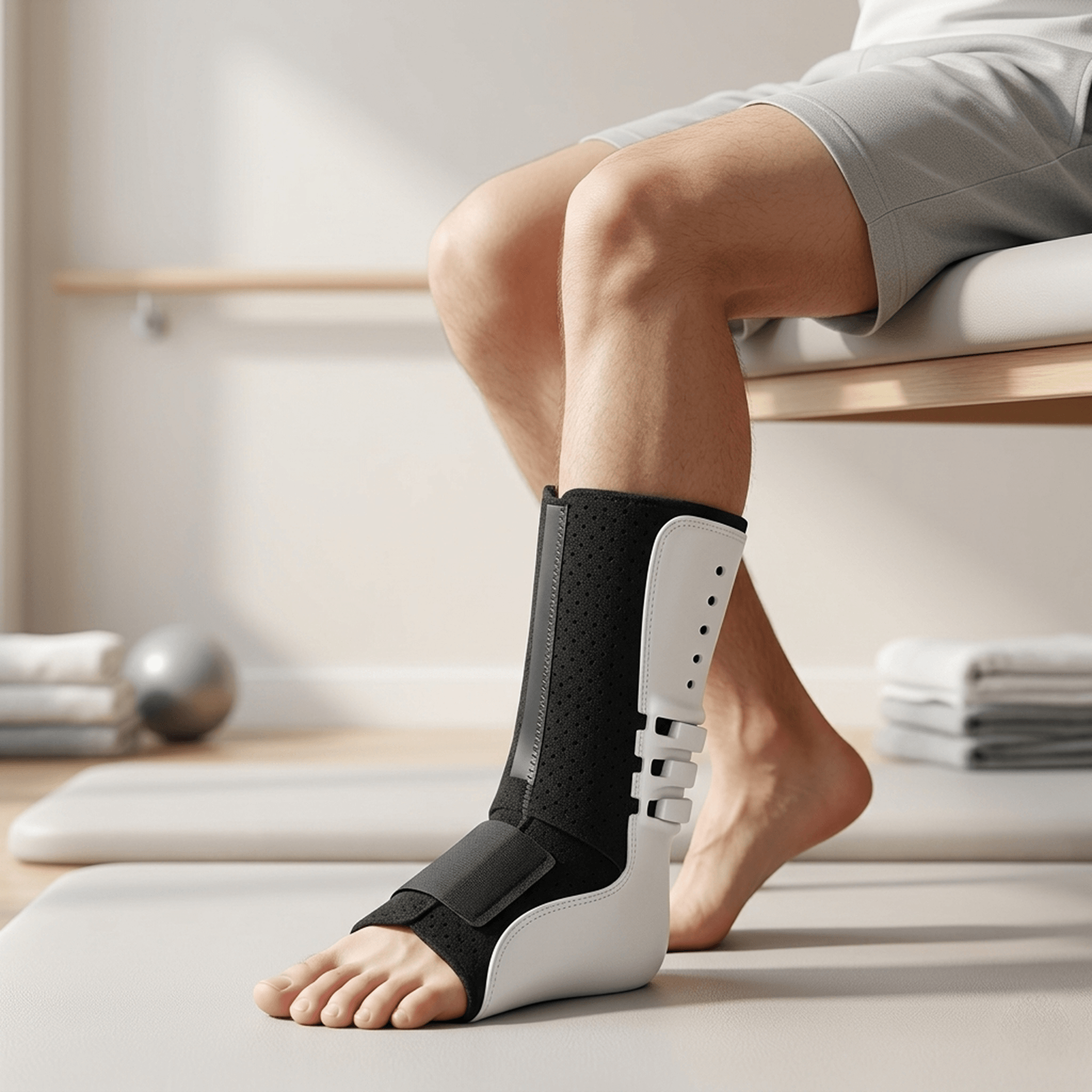 Orthosis Ankle Foot Support, Adjustable Foot Droop Splint Brace for Hemiplegia, Posture Corrector