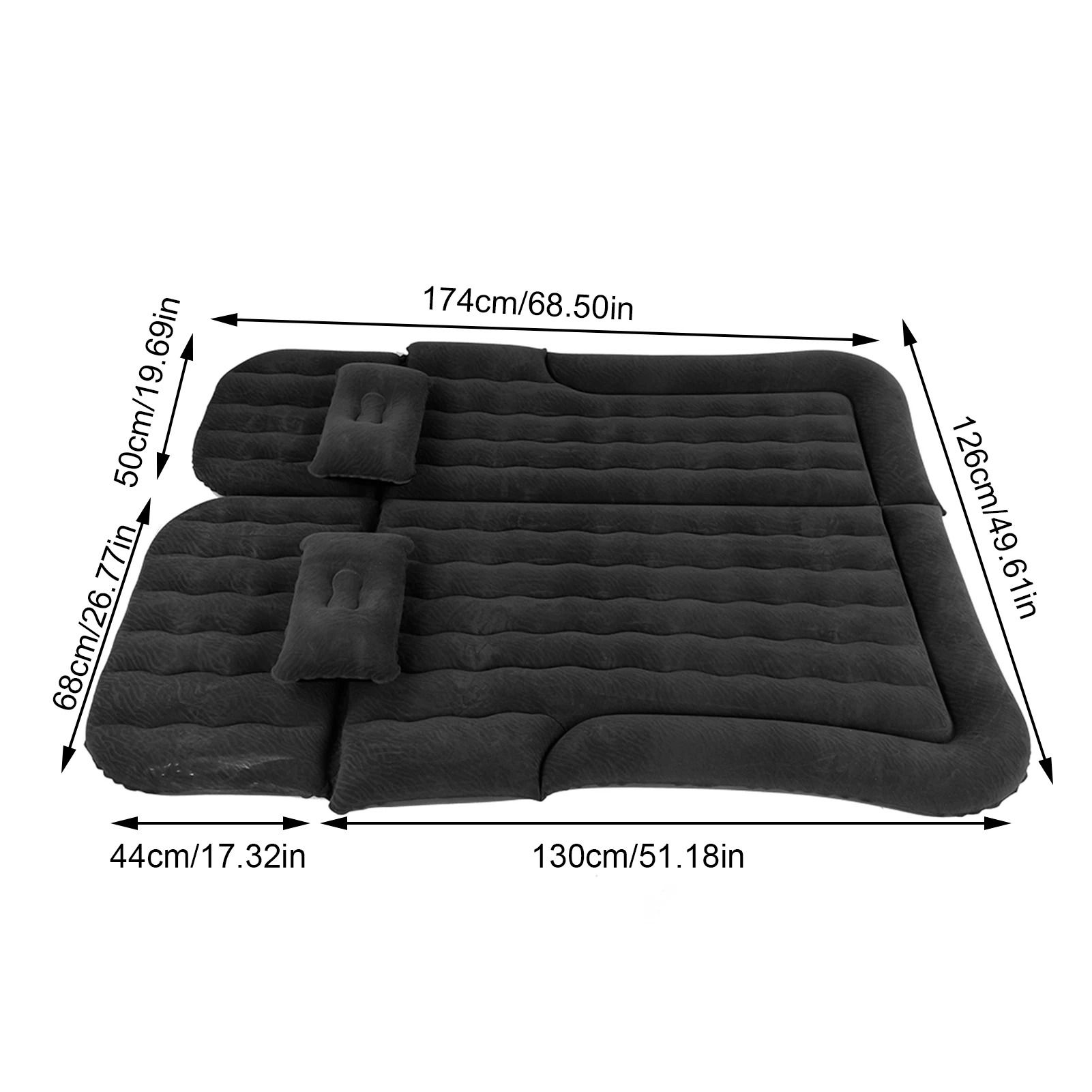 Car Travel Bed Inflatable Mattress with Pump and Headrests