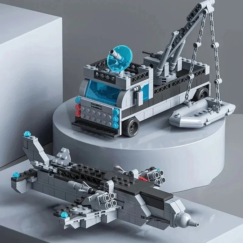 1560pcs 6 in 1 Military Navy Ship Building Block Set