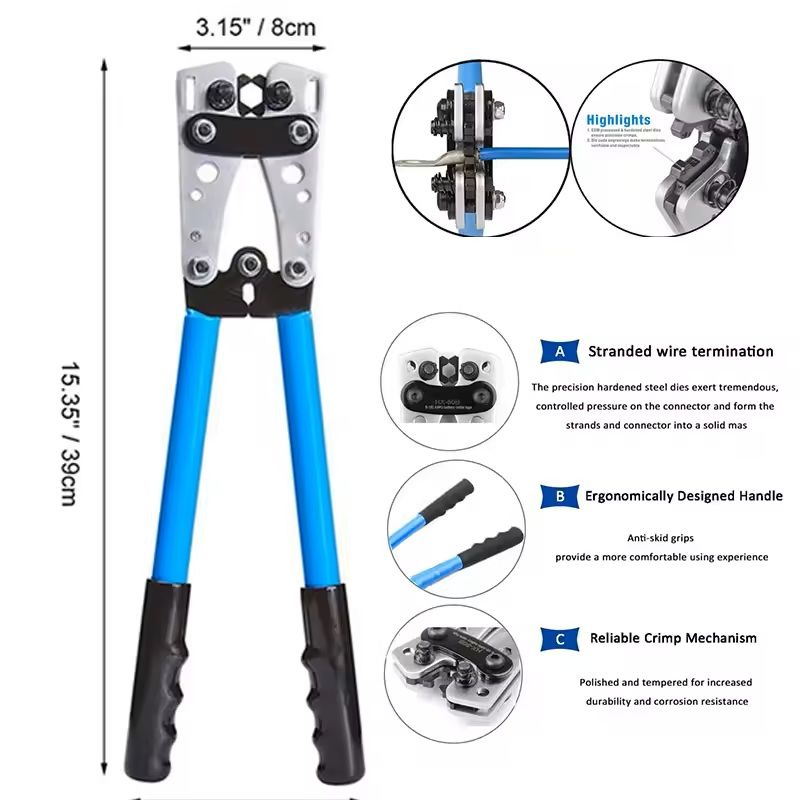 Copper Ring Terminal and Crimping Tool Kit for Automotive Wiring