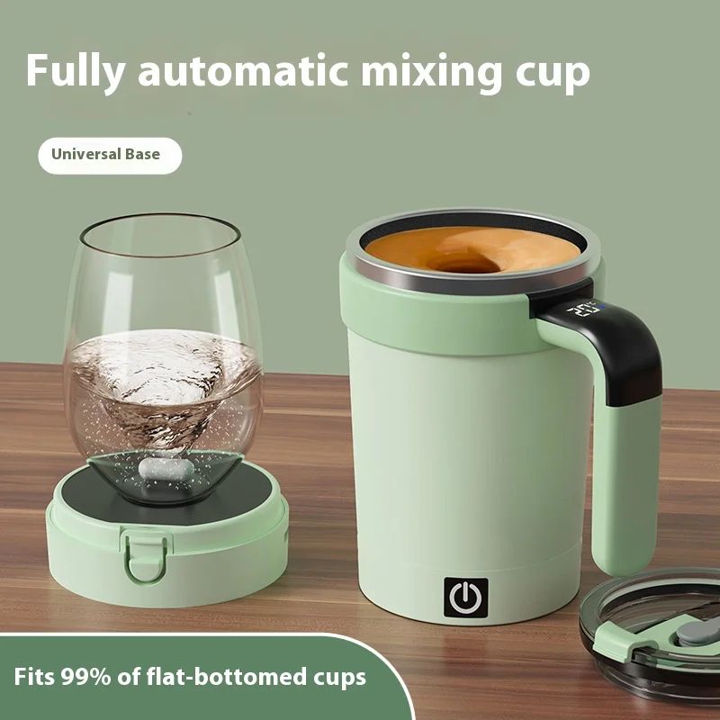 SmartTemp Self-Stirring Coffee Mug with Digital Display – 301–400ml temperature control mug for Travel & Fitness