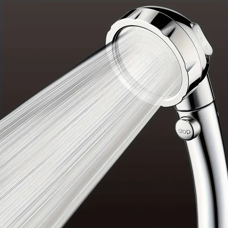 Silver Style Shower Booster for Home Showering and Bathing Pressurized Shower Head with Large Water Output