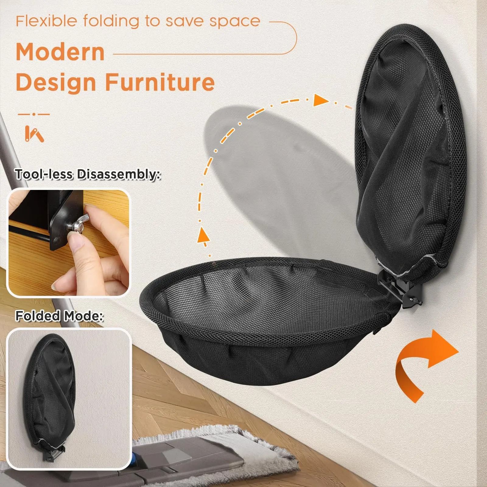 Foldable Wall-Mounted Breathable Cat Hammock