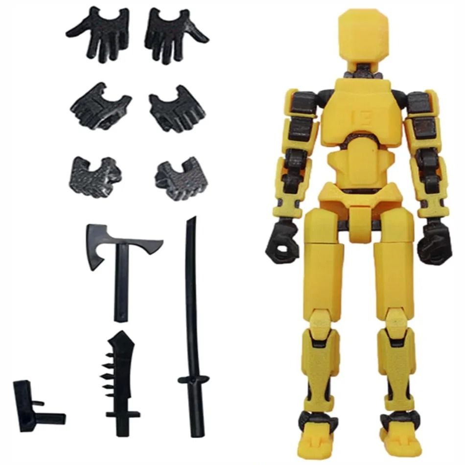 3D Printed Posable Mannequin Action Figure Multi Jointed Robot Model
