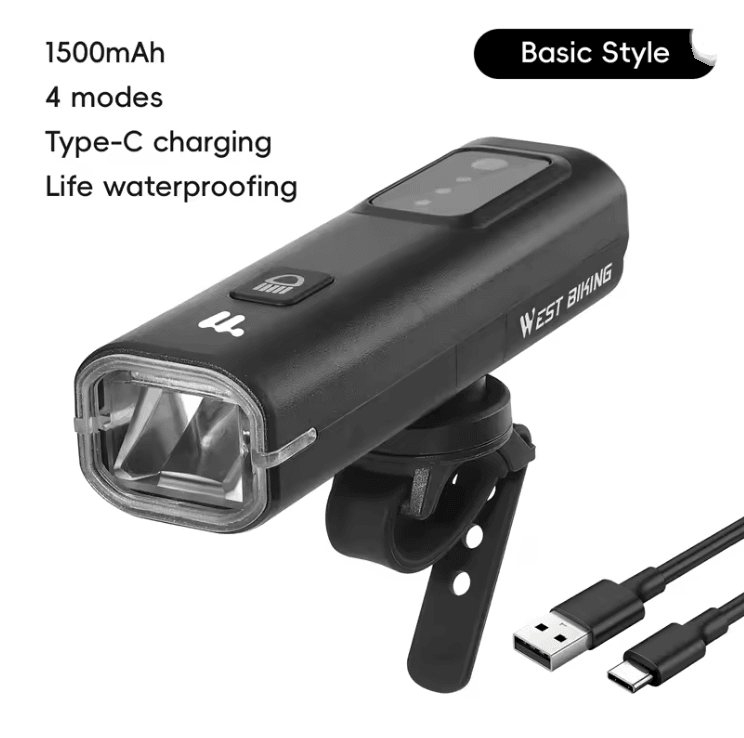Intelligent Bike Headlight 400 Lumen Front Light with Quick Release Mount