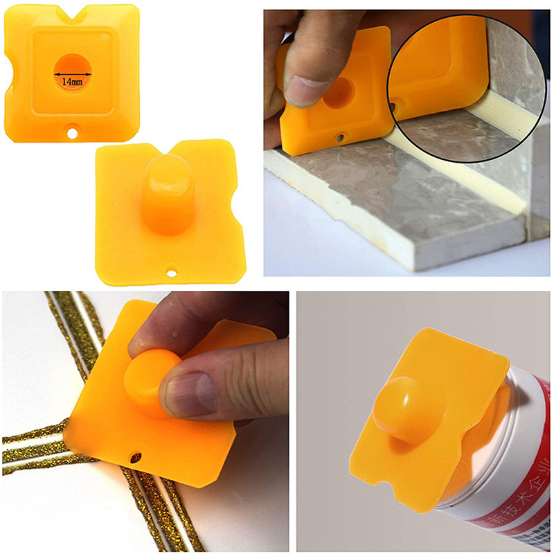 Caulking Nozzle Applicator & Silicone Remover Set Plastic Glue Shovel & Tile Finishing Tool for Floor Joints