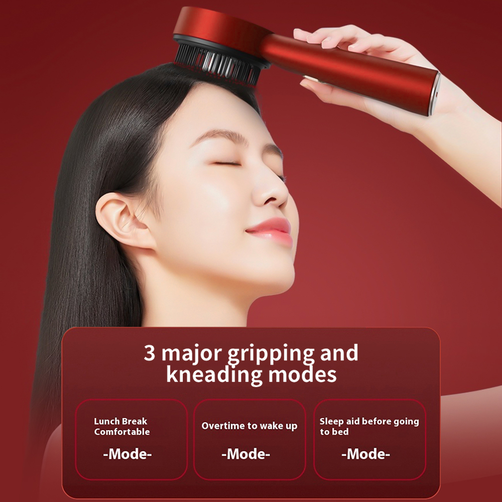 Electric Hair Regrowth Brush with Infrared Light, Scalp Massage & Anti-Hair Loss Scrubber