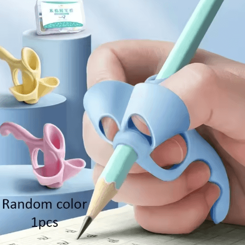 5-Finger Silicone Pencil Grip – Kids Handwriting Training & Posture Correction Aid