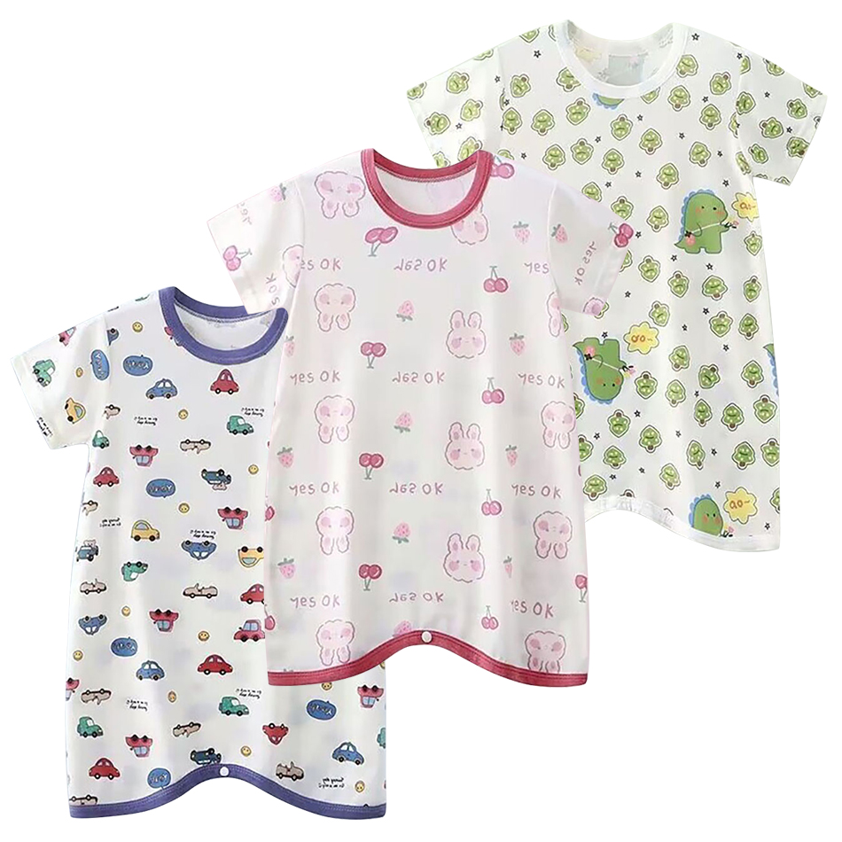 Thin Ice Silk Baby Summer Sleepsuit, Unisex Anti-Kick Sleepwear Robes & Cool Comfort Homewear