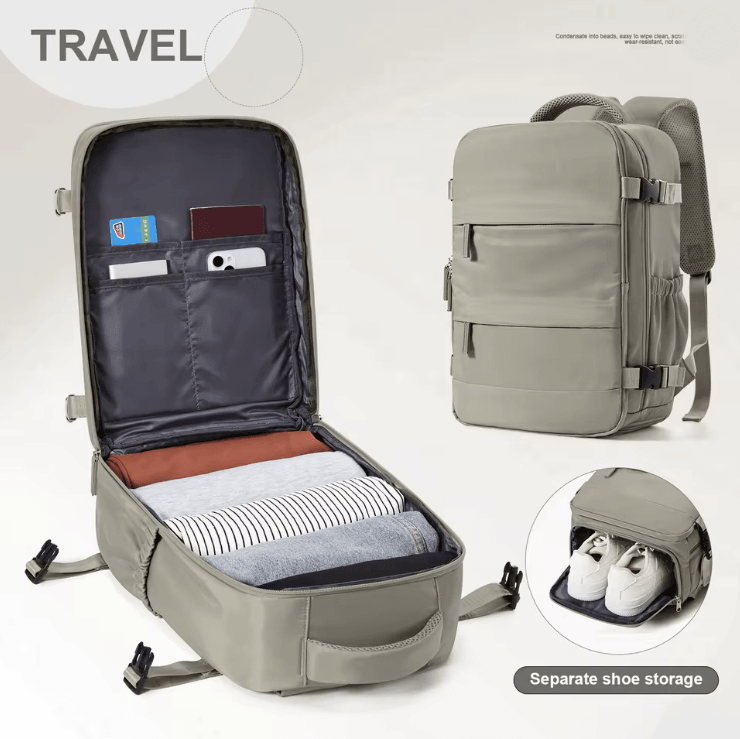 AeroFlex Ryanair Cabin Backpack 40x20x25 Travel Bag with Laptop Compartment