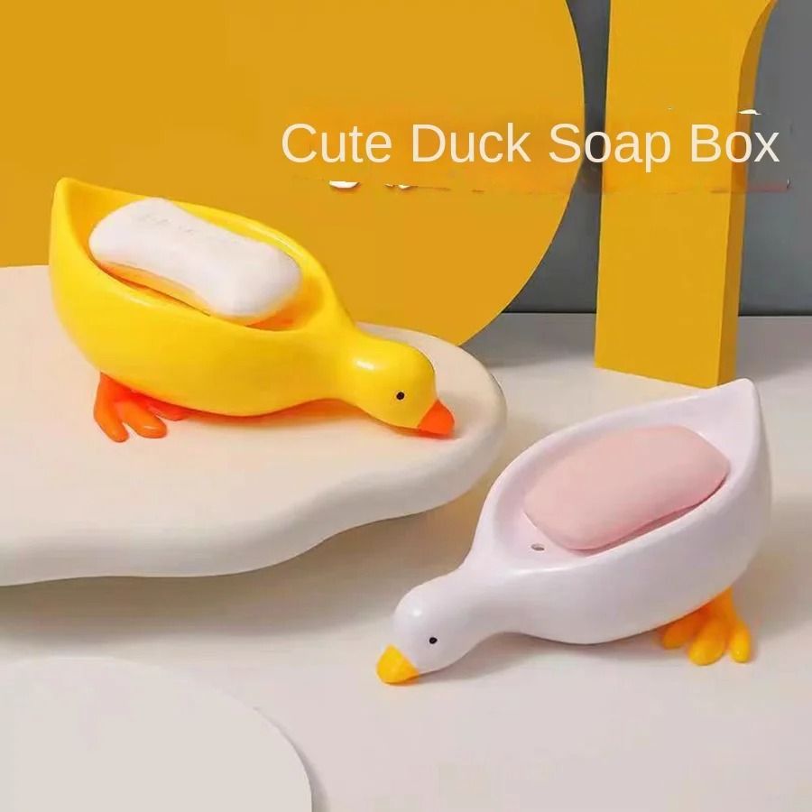 Duck Shaped Soap Rack Plastic Non Slip Drain Soap Dish