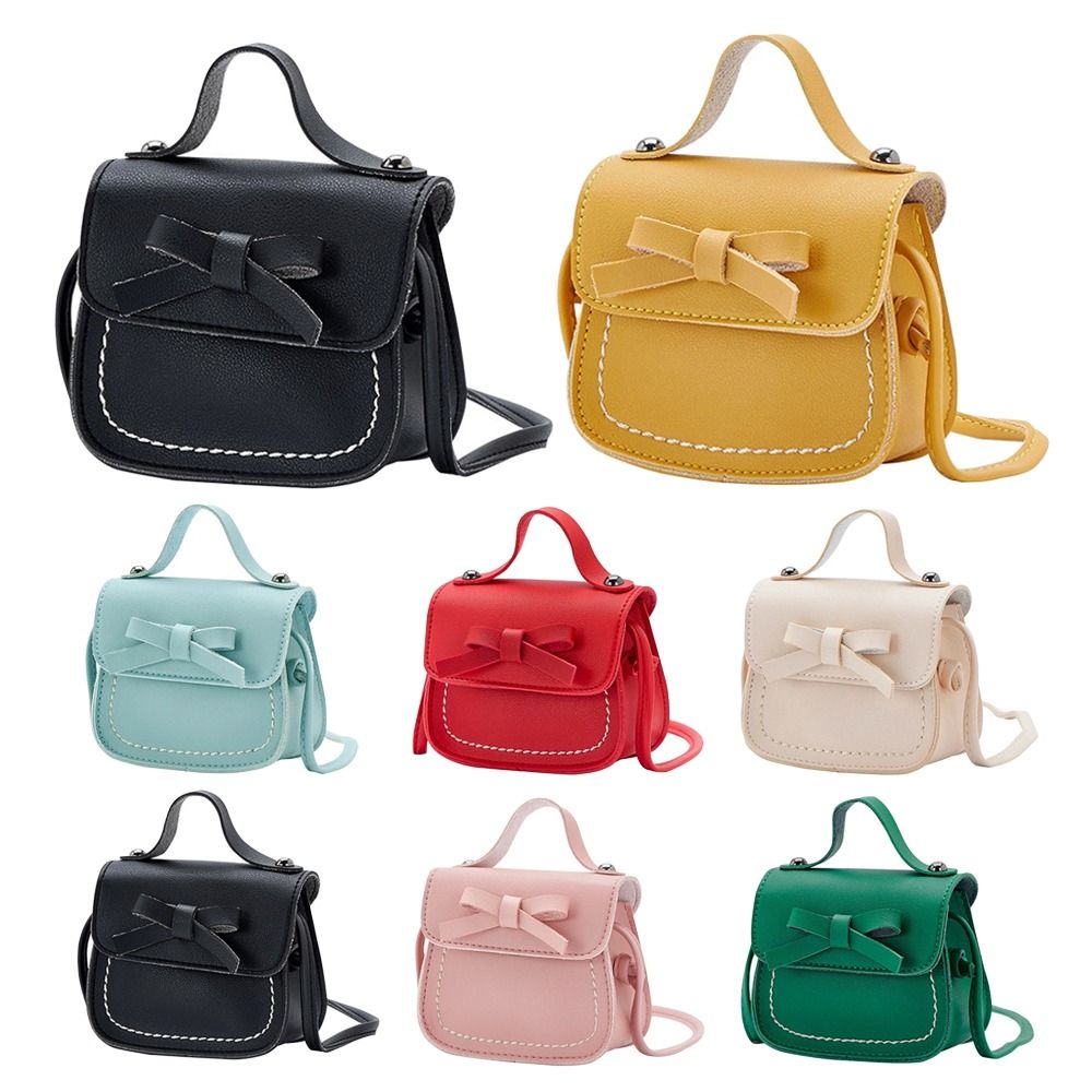 Bowknot Little Girl Shoulder Bag, Toddler Purse, Small Coin Pouch, Mini Crossbody Bag for Kids