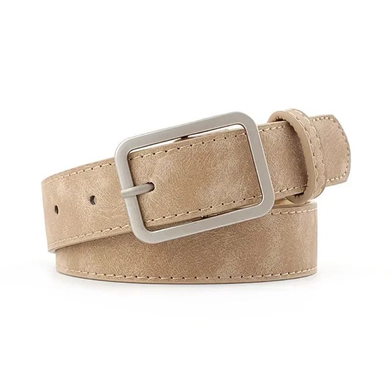 Retro Geometric Metallic Buckle Fashion Belt