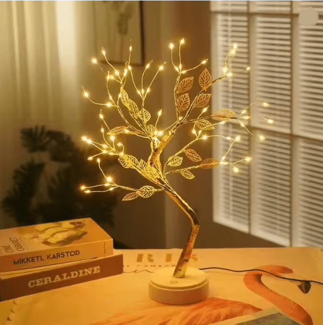 Cherry Blossom Bonsai LED Tree Night Light USB Touch Table Lamp
