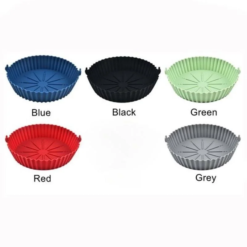 Premium Air Fryer Silicone Basket Liners Reusable Non Stick Pot & Parchment Paper Replacement