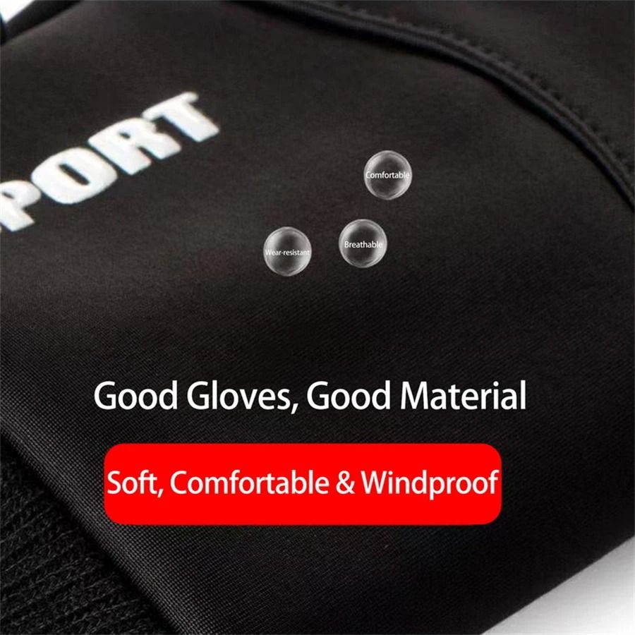 Black Winter Warm Full-Finger Touch Screen Gloves