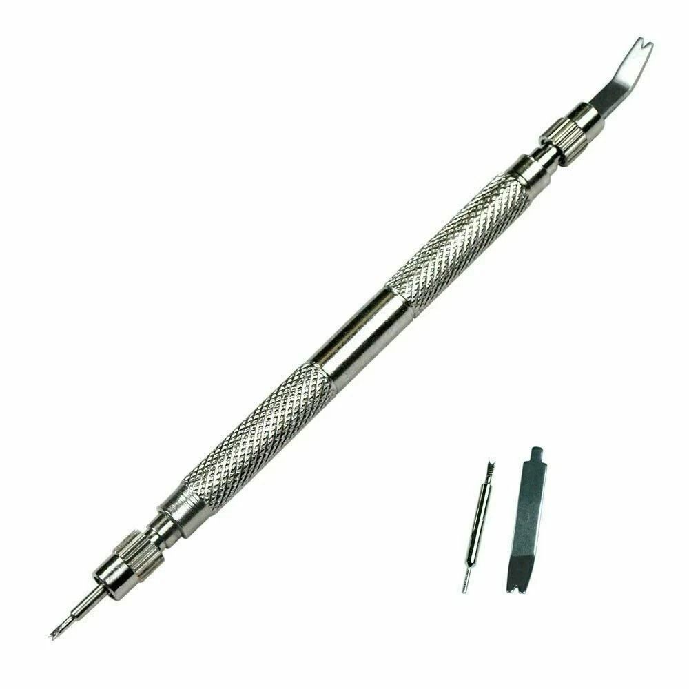 Watch Repair Tool Steel Link Remover with Spring Bar Pin Pusher & Spare Tips