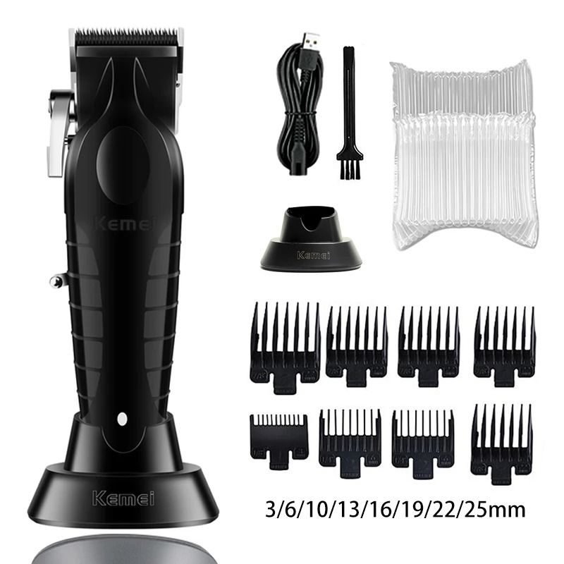Professional Mens Hair Clipper Kit Rechargeable Electric Trimmer and Shaver