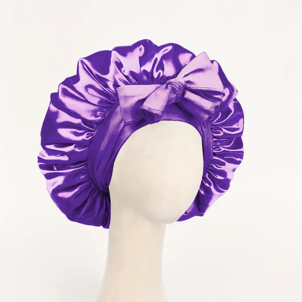 Adjustable Satin Sleep Hair Bonnet Premium Satin Hair Protection Cap