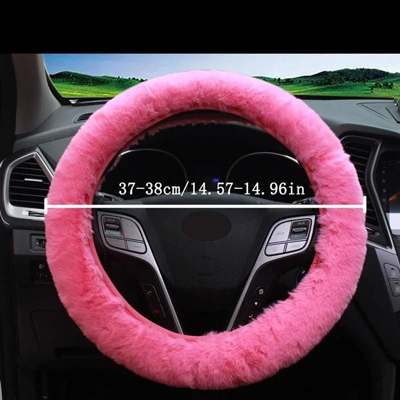 Plush Super Thick Steering Wheel Handbrake And Gearshift Cover Set