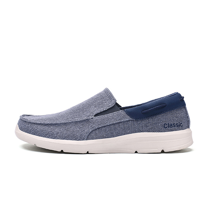 Fashion Casual Men Shoes Lightweight Breathable Canvas Slip On Loafers Driving Sneakers Summer Shoes