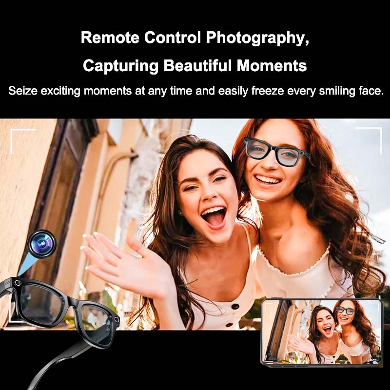 Smart Glasses 4K HD, BT WIFI Camera, Simultaneous Interpretation, Object Recognition, Voice Assistant, Call, 270mAh