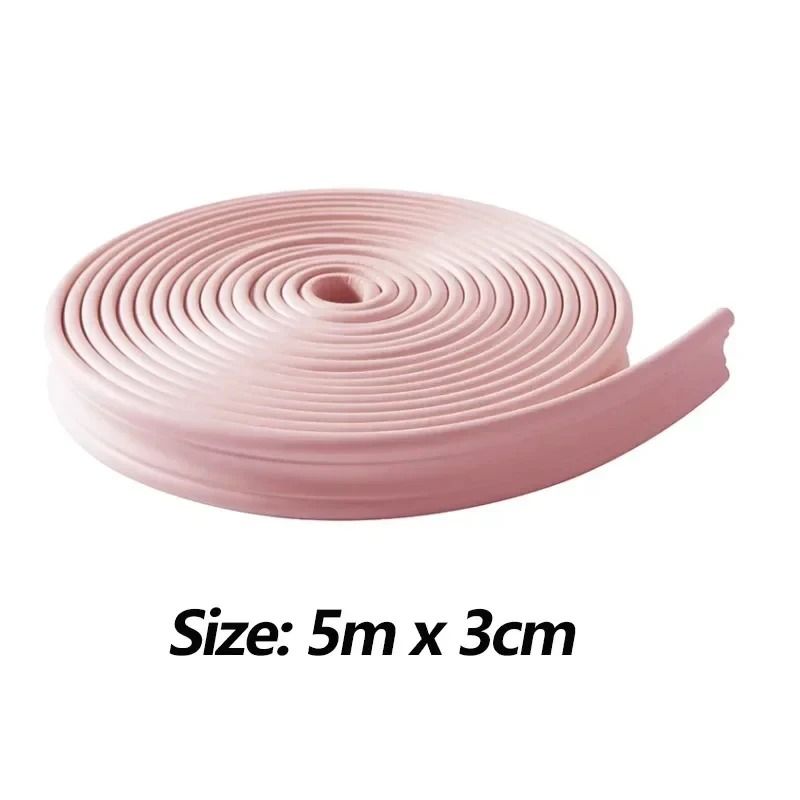 FlexEdge Self Adhesive Wall Trim Strip 5M Soft Skirting and Tile Edge Molding