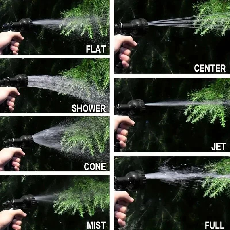 Expandable High Pressure Car Wash Hose with Multi Function Spray Nozzle