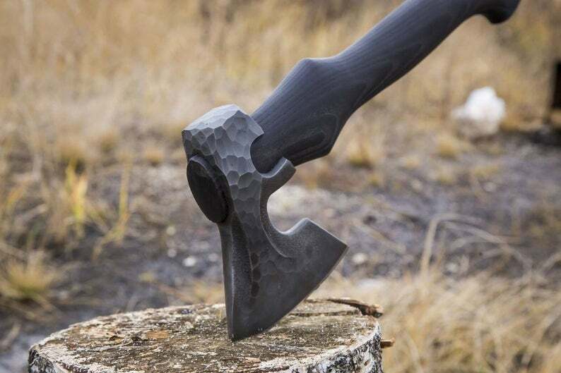 CUSTOM HANDMADE CARBON STEEL VIKING HATCHET TOMAHAWK HUNTING AXE